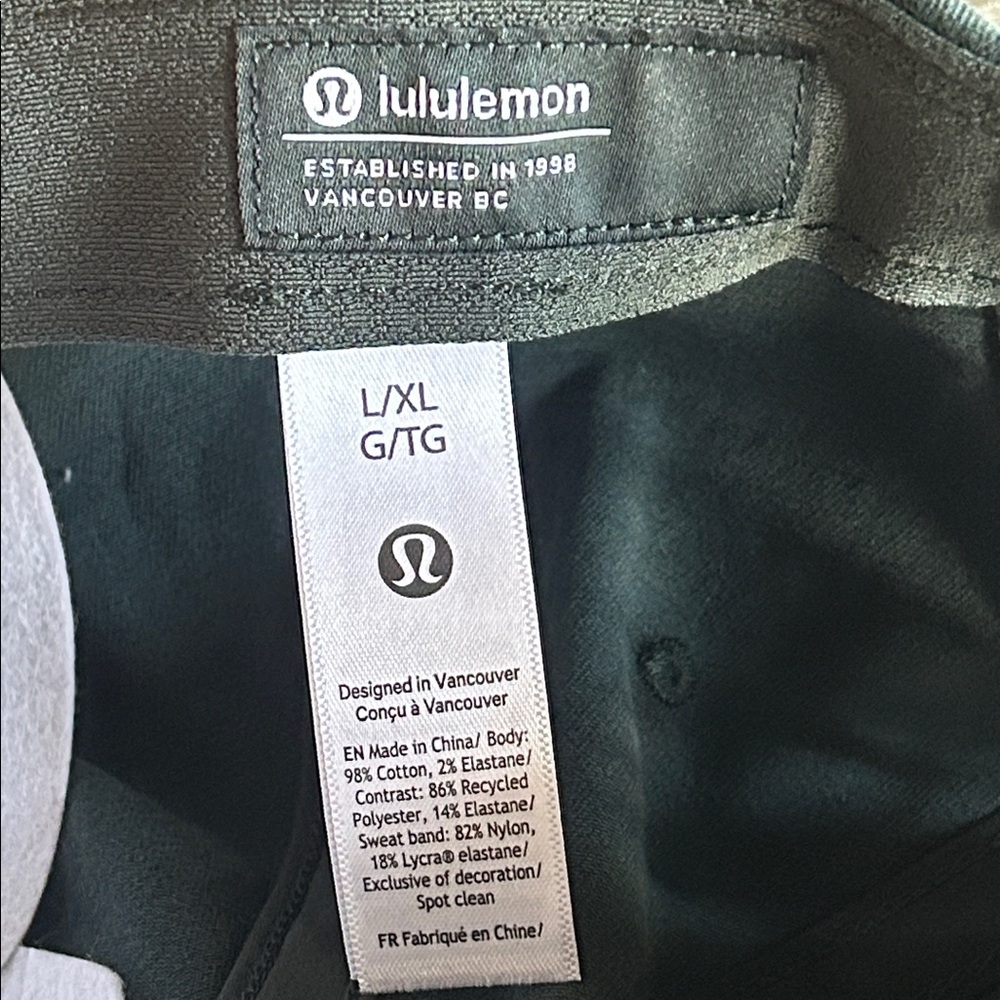 🆕 LULULEMON Classic Ball Cap *Wash Rainforest Green NWT Size L/XL - Picture 7 of 16